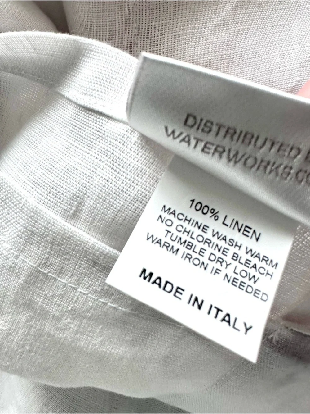 NWT Waterworks Marmo Linen Shower Curtain